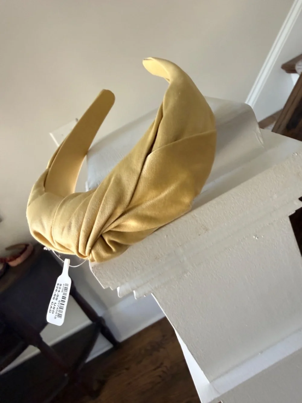 NWT Anthropologie Gold   Yellow Crescent  Knotted  Headband